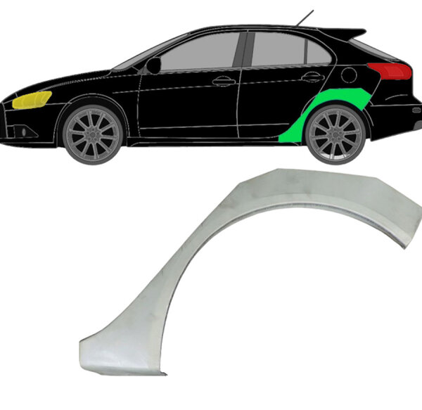 Hinten Radlauf Blech für Mitsubishi Lancer Ab 2007 links