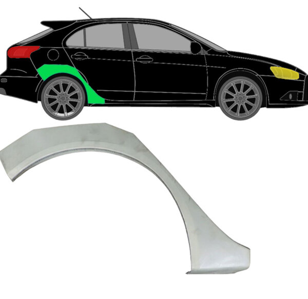 Hinten Radlauf Blech für Mitsubishi Lancer Ab 2007 rechts