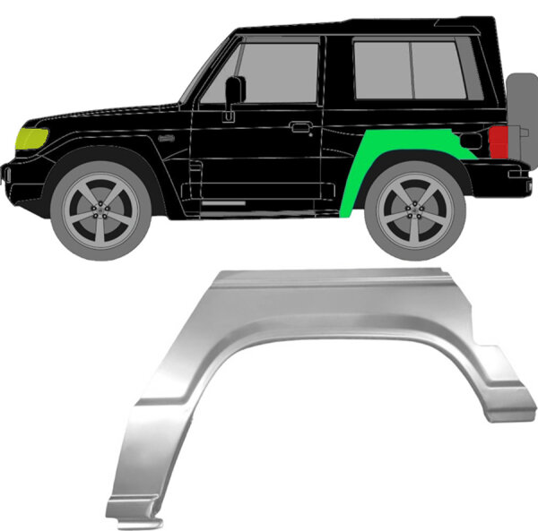 Hinten 3 Tür Radlauf Blech für Hyundai Galloper 1991 - 2003 links