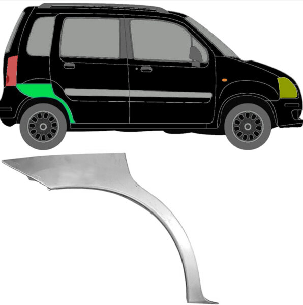 Hinten Radlauf Blech für Vauxhall Agila A 2001 - 2008 rechts