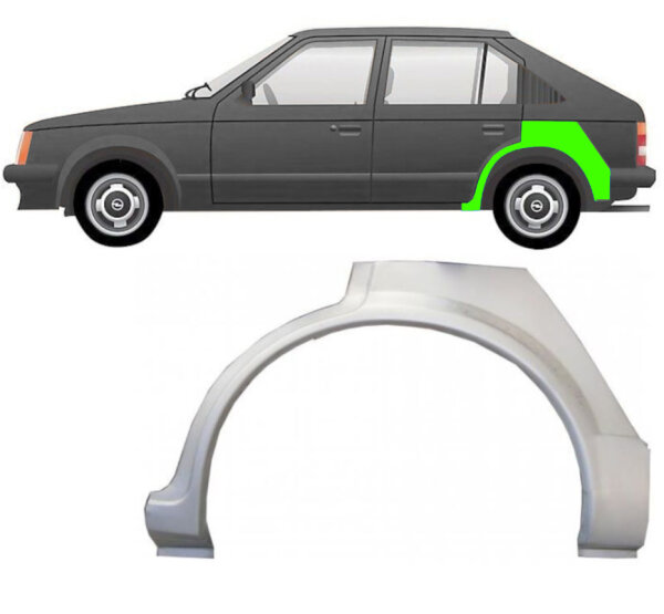 5 Tür Radlauf Blech für Opel Kadett D 1979 - 1984 links