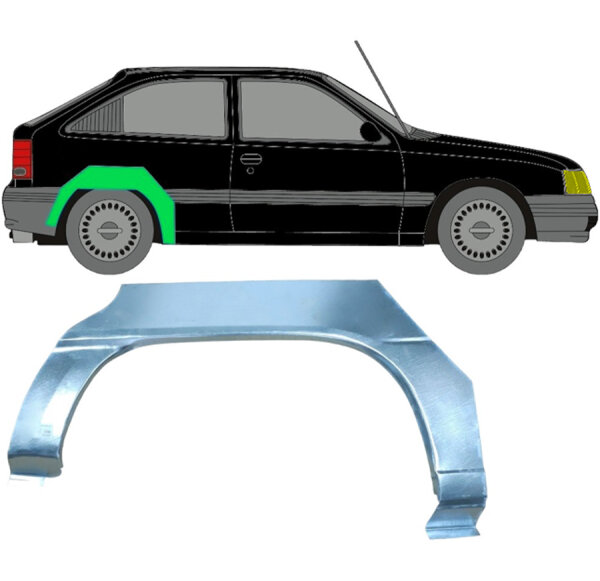 Hinten 3 Tür Radlauf Blech für Vauxhall Astra 1984 - 1993 rechts
