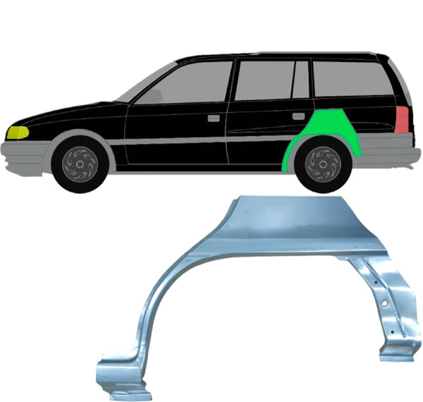 Hinten Kombi Radlauf Blech für Vauxhall Astra F 1991 - 2002 links