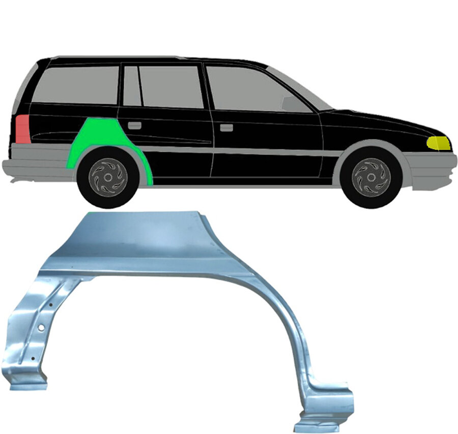 Juego De 4 Molduras Laterales De Puerta Para Opel Astra F 1991-2002, Listones Izquierda Y Derecha, TFS
