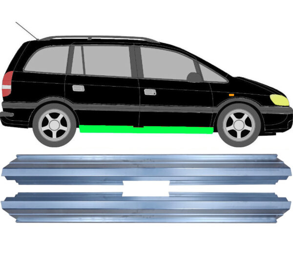 Schweller Blech Satz für Opel Vauxhall Zafira A 1999 - 2005 rechts & links