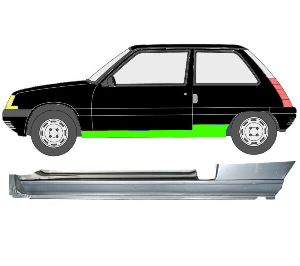 3 Tür Schweller Blech für Renault 5 1984 - 1996 links