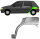 Hinten 5 Tür Radlauf Blech für Renault Clio I 1990 - 1998 links