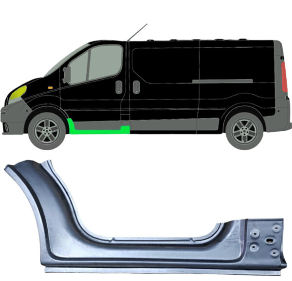 Vorne 1/3 Schweller Blech für Renault Trafic 2001 - 2014 links