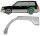 Hinten Radlauf Blech für Subaru Forester Sf 1997 - 2002 links