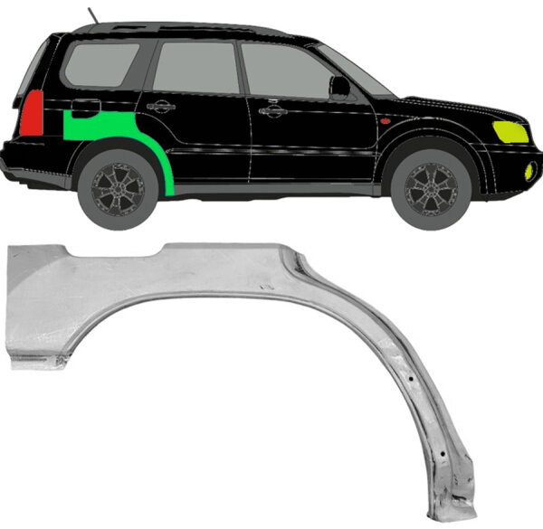 Hinten Radlauf Blech für Subaru Forester Sg 2002 - 2008 rechts