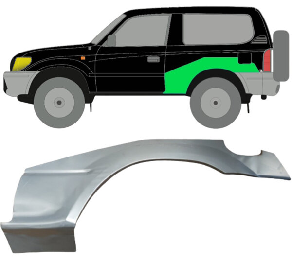 Hinten 3 - D Radlauf Blech für Toyota Land Cruiser 1996 - 2002 links