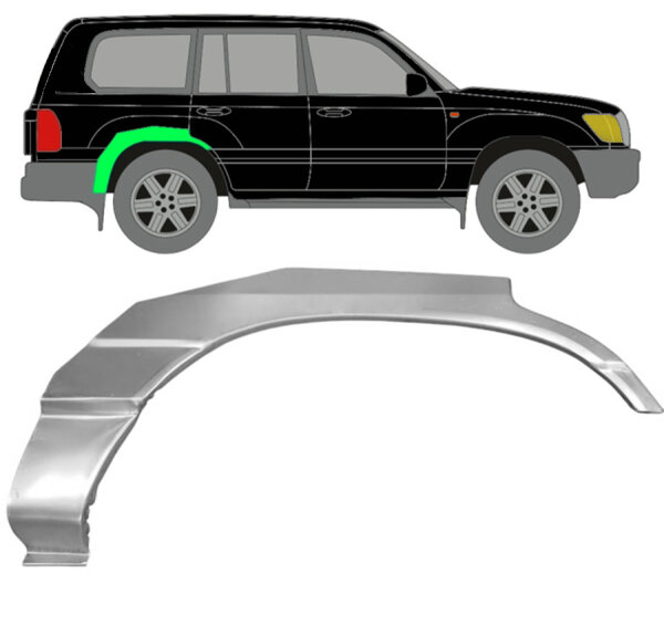 Hinten Radlauf Blech für Toyota Land Cruiser 1998 - 2007 rechts