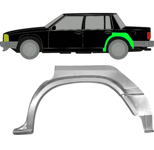 Hinten Radlauf Blech für Volvo 740 1982 - 1992 links