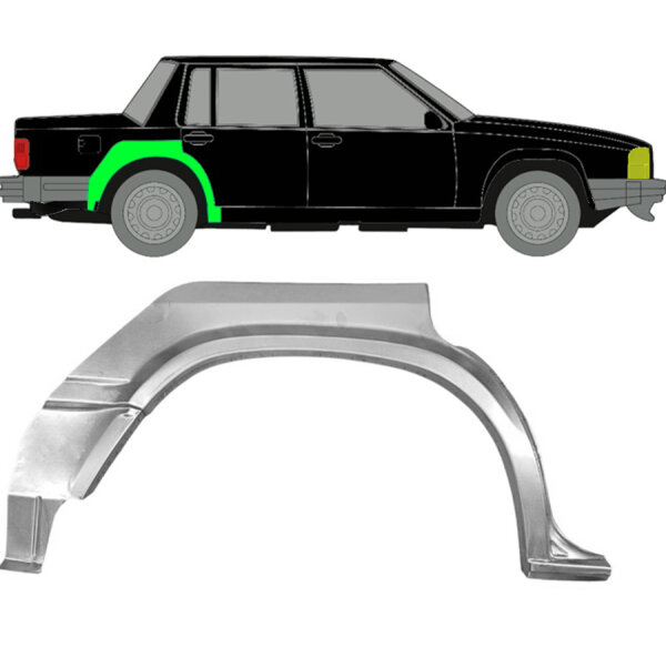 Hinten Radlauf Blech für Volvo 740 1982 - 1992 rechts