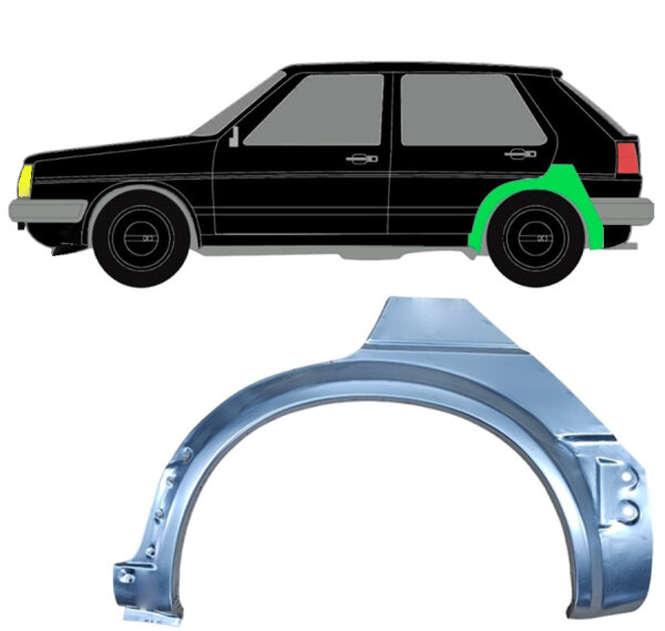 Hinten 5 Tür Radlauf Blech für Volkswagen Golf II 1982 - 1992 links