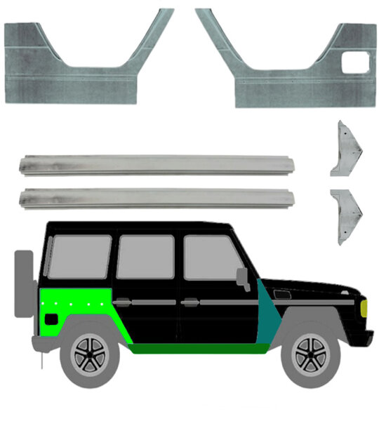 Kotflügel & Schweller für Mercedes G Klasse 5 Tür W460 W463 rechts & links