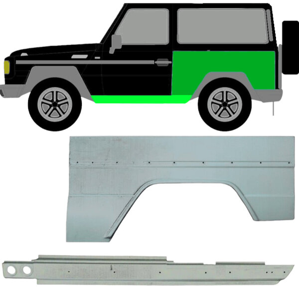Schweller & Kotflügel hinten Satz für Mercedes G Klasse 3Tür ab 79 W460 W463 links
