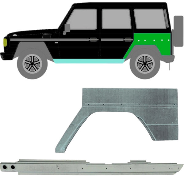 Kotflügel hinten & Schweller Satz für Mercedes G Klasse 5 Tür W460 ab 79 links