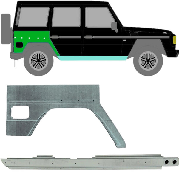 Kotflügel hinten & Schweller Satz für Mercedes G Klasse 5 Tür W460 ab 79 rechts