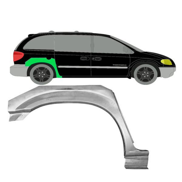 Hinten Radlauf Blech für Chrysler Voyager 2000 - 2008 rechts