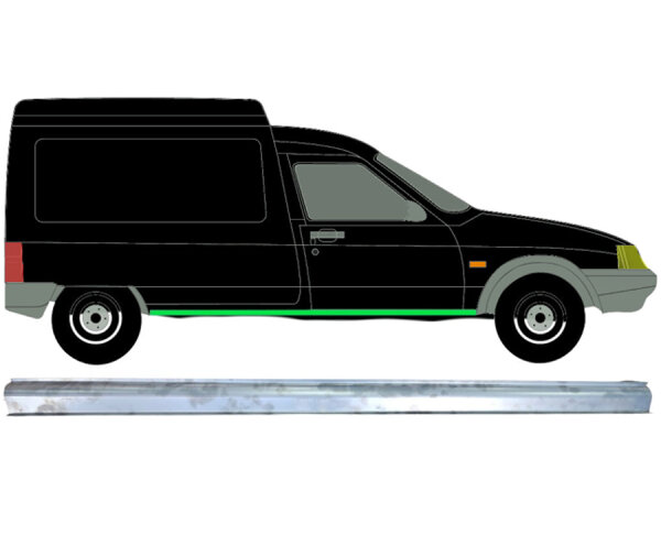 Schweller Blech für Citroen C15 1984 - 2005 rechts Unterteil