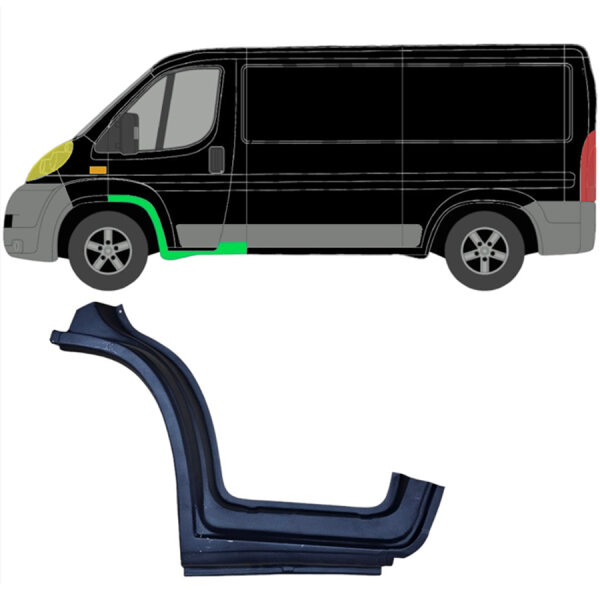 Vorne 1/3 Tür Schweller Blech für Citroen Jumper Ab 2006 links