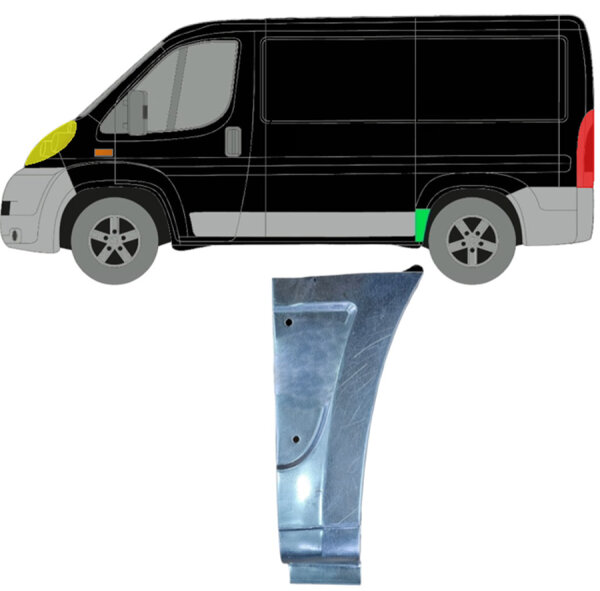 Hinten Kurz Kotflügel Blech für Peugeot Boxer Ab 2006 links