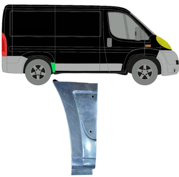 Hinten Kurz Kotflügel Blech für Peugeot Boxer Ab 2006 rechts