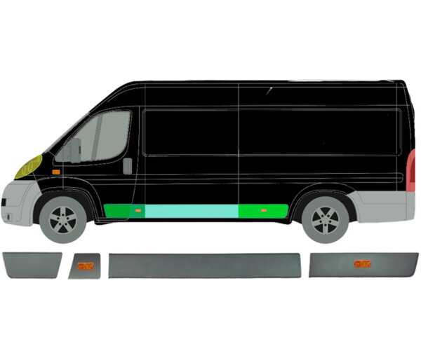 Seitenleisten Satz mit Heckleuchte für Peugeot Boxer Ab 2006 links