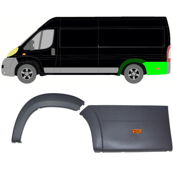 Hinten Radlauf Seitenleiste Heckleuchte Satz für Citroen Jumper 06 - 18 links