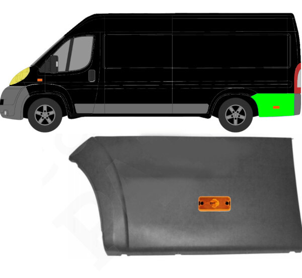 Hinten Lang Seitenleiste mit Heckleuchte fürpeugeot Boxer Ab 2006 links