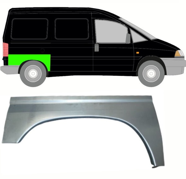 Hinten Radlauf Blech für Peugeot Exper 1994 - 2007 rechts
