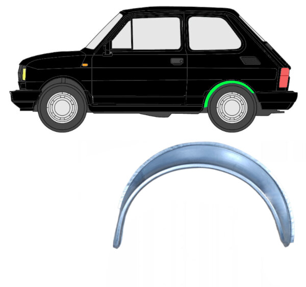 Radlauf Reparaturblech für Fiat 126p 1972 - 2000 links