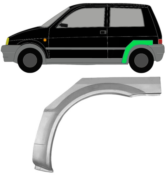 Hinten Radlauf Blech für Fiat Cinquecento 1991 - 1998 links