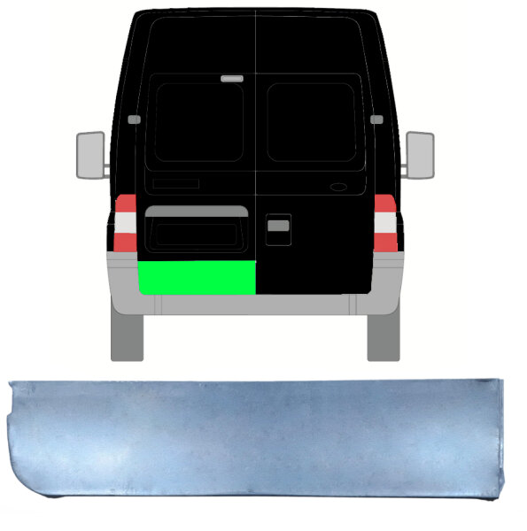 Hinten Tür Blech Panel für Ford Transit 2000 - 2013 links