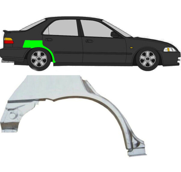 4 Tür Radlauf Blech für Honda Civic Eh9 1991 - 1995 rechts