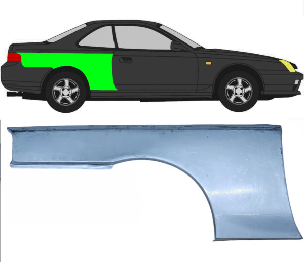Hinten Radlauf Blech für Honda Prelude 1992 - 1997 rechts