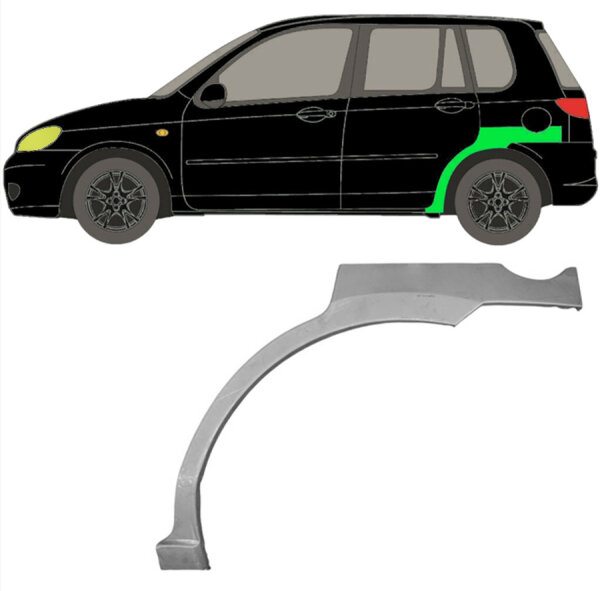 Hinten Radlauf Blech für Mazda 2 2003 - 2007 links