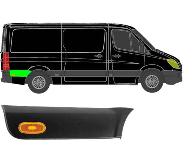 Hinten Kotflügel Seitenleiste Heckleuchte für Mercedes Sprinter Ab 2006 rechts