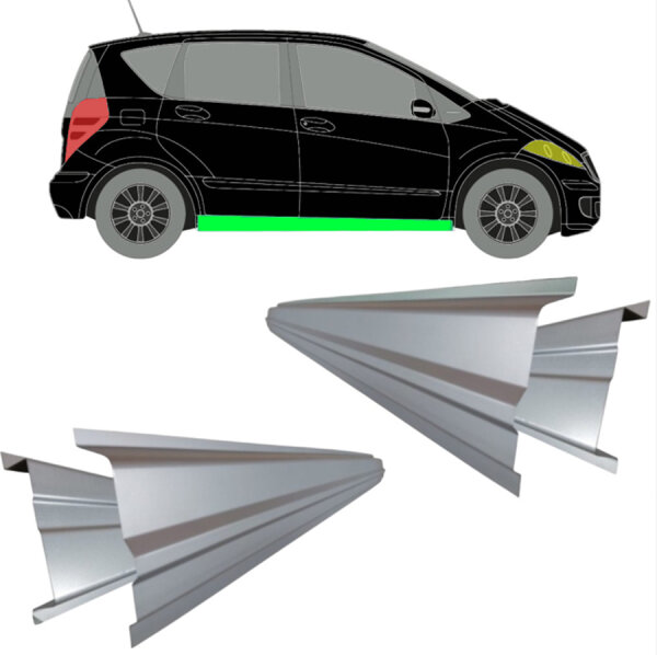 Innen & aussen Schweller Satz für Mercedes A Klasse W169 04 - 12 rechts & links