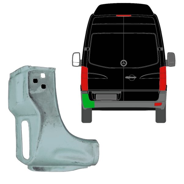 Hinten Kolumne für Mercedes Sprinter 2006 - 2018 links