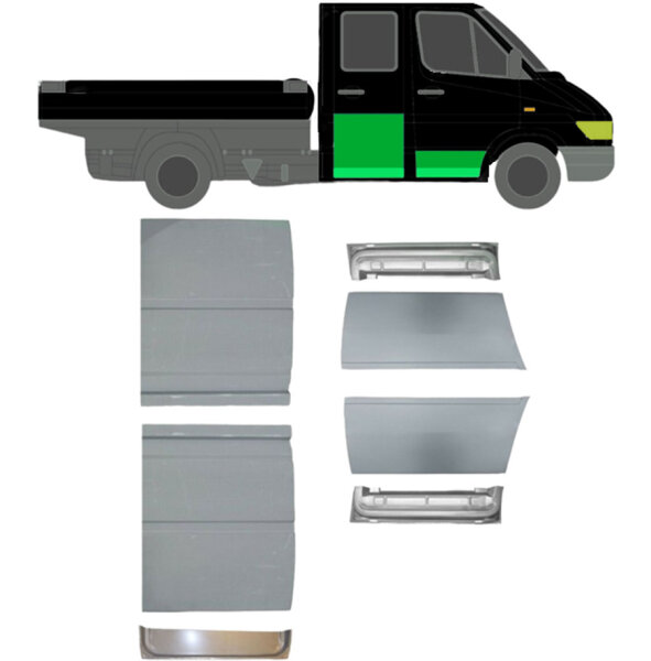 Doppel Kabine vorn Tür Blech für Volkswagen LT 95 - 06 Innen & außen