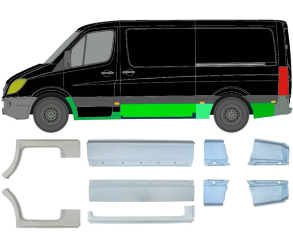 Blech Uk Satz für Volkswagen LT mittel Ab 2006 rechts & links