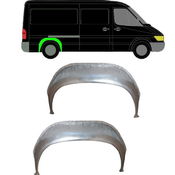 Hinten Innen Radlauf Satz für Volkswagen Lt 95 - 06 rechts & links