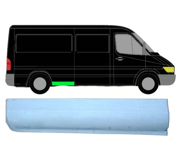 Hinten Mittel Niedrig Hinten Kotflügel Blech für Volkswagen Lt 1995 - 2006 rechts