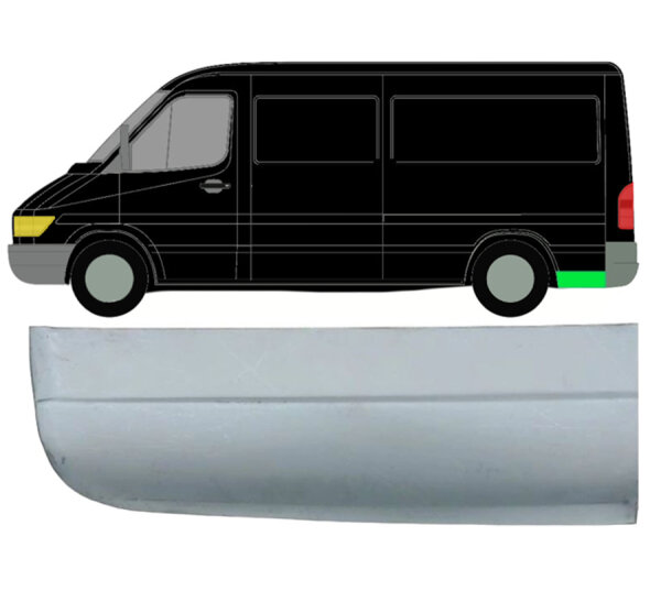Hinten Kotflügel niedrig Blech für Volkswagen Lt mittel 1995 - 2006 links
