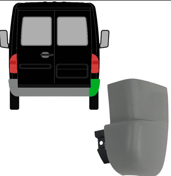 Hinten Stossstange für Mercedes Sprinter 1995 - 2006 rechts