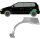 Hinten Radlauf Blech für Mitsubishi Space Star 1998 - 2005 links