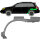 Hinten Radlauf Blech für Mitsubishi Outlander 2003 - 2007 links
