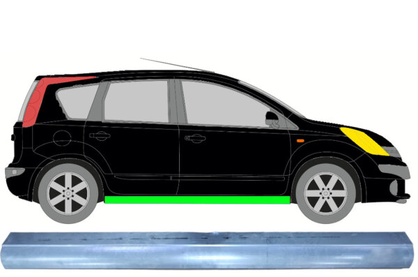 Schweller Blech für Nissan Note 2006 - 2013 rechts = links